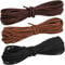 ZYFC 3 Pcs Leather Cord String, mm x 10 m Necklace Cord, String for Jewellery, Lace, Suede Rope, Craft Jewelry Making Beading Thread DIY Handmade, Black