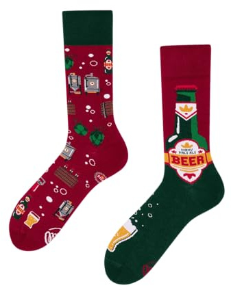 Many Mornings - Many Pale Ale / Beer IPA - Mismatched Socken - Bier- Flaschen, Faß, Flaschenöfnner (39-42)