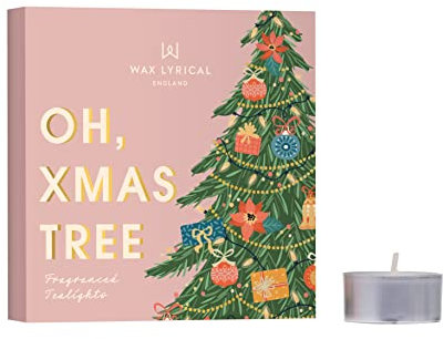 Wax Lyrical, Box mit 9 duftenden Teelichtern, Oh Xmas Tree