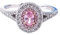 Musihy Silberringe, Zirkonia Ring Großer Stein Rosa Trauringe mit Ovalem Zirkonia Damenringe 60