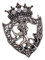 F Fityle Broche Pin Badge Revers Vintage Bijoux Rétro Lion Bouclier Couronne pour Châle Chandail de Mariage Hommes Mâle, Argent