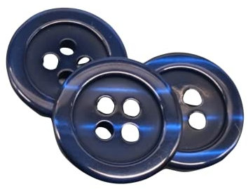50 Perlmuttknöpfe - 5 Größen und 11 Farben zur Auswahl - Hergestellt und versandt aus Spanien (Marineblau, 15 mm)