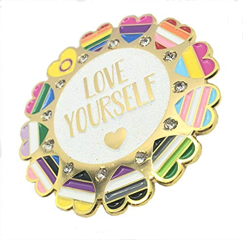 SNS Components Love Yourself Pride Flag Pin, Mehrfarbig, Metall