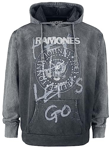 Ramones Hey Ho Let's Go Männer Kapuzenpullover grau