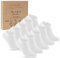10 Paar Sneaker Socken Herren Damen Baumwolle Komfortbund ohne Naht 70102T WP (Weiß 43-46)
