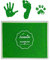 Stempelkissen Mit Baby-Fußabdruck, 12,7 x 10,2 cm Waschbar Ungiftig, Gr¨¹n