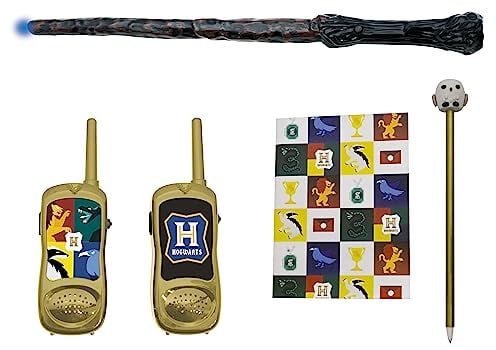 Lexibook, Harry Potter, Wizard Adventurer Set with Talkies-Walkies, magic wand, notebook, pen, eraser, white/gold, RPTW11HP