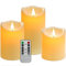 Da by LED Outdoor Waterproof Candle Light, Flashing Candle, Battery Powered Candle Holder with Remote Control and Timer 10cm, 12.5cm, 15cm 3pcs