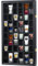 Furnishh Schnapsglas-Vitrine mit 52 Schlitzen und abschließbarer Tür, Massivholzschrank, Sammelhalter, Wandmontage, Schnapsglas-Präsentationsbox mit abnehmbaren Regalen, 43,2 x 81,3 cm, Schwarz