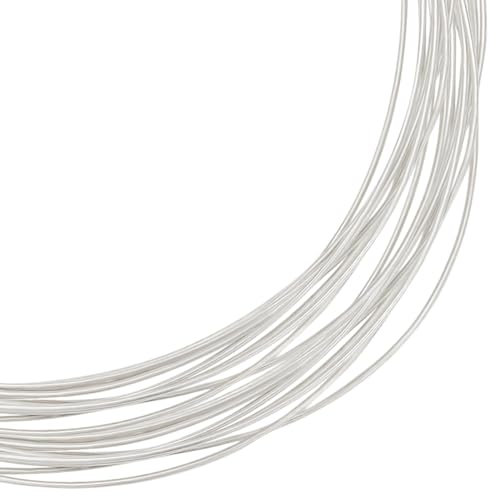 Beebeecraft 24 Gauge Runddraht Aus 999 Sterlingsilber 0.5 mm Runder Basteldraht Mit 2 Poliertüchern Für DrahtwickelDIYSchmuckherstellung SpoolProjekt Armbänder Und Ohrringe (2M)