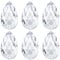 PATIKIL K9 Crystal Pendants Teardrop Beads, 6 Pack 38mm Chandelier Prisms Parts Hanging Beads DIY Lamp for Arts Crafts Decoration, Clear