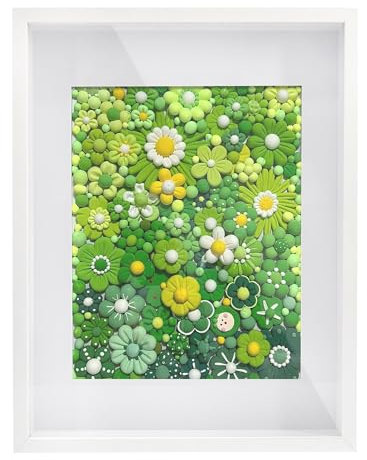 GarduationMall 11x14 3D Shadow Box Frame Deep Picture Frame Display Box for Memorabilia Pictures Flowers Medals Tickets,Tabletop and Wall Hanging White