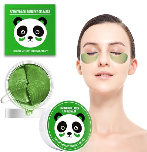 AQSQWQ 60 Pads Augenpads, Algen Augenpads, Anti Aging Augenpads, Feuchtigkeit Spendende Augenmaske, Anti Aging, Falten, Tränensäcke, Puffiness