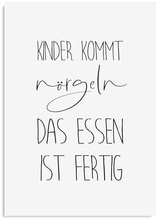 Nastami Sprüche Poster für die Küche Wandbild Küche (KOMMT NÖRGELN, DIN A3)