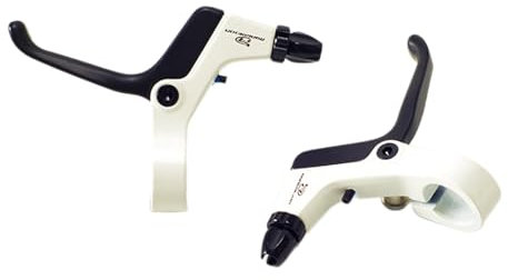 Kinder Bremshebel Kinder Fahrrad Bremshebel Set Lenkerbremsen Handbremshebel Kurzer Griff Kinder Bremshebel, weiß schwarz