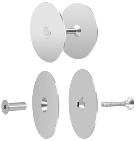 2 Set Door Hole Cover Plate,2-5/8 Diameter Round Deadbolt Cover Plate,Stainless Steel Door Knob Hole Cover Plate Door Hole Filler Plate for Home Security-Silver