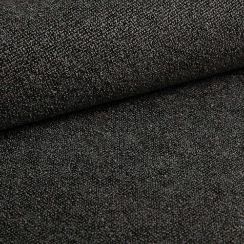 HEKO PANELS Polsterstoff Sico Meterware, 300 x 142 cm, Graphit Anthrazit | Möbelstoff zum Nähen, Stoff für Stühle, Eckbank, Sessel, Sofa, Bezüge, 100.000 Zyklen Abriebfestigkeit