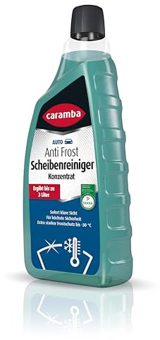 Caramba Anti Frost Scheibenreiniger Konzentrat, für die Auto-Scheibenwaschanlage, Frostschutz bis -30 °C, Verhindert Wiedervereisung, 1 l