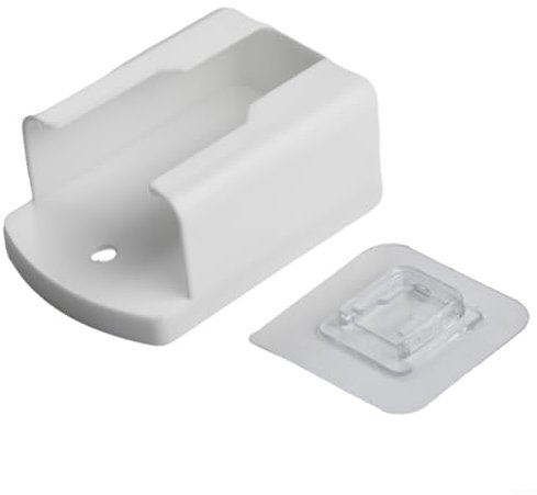Soporte para mando a distancia blanco, caja montada en la pared para controladores de aire acondicionado, organización del hogar, larga duración y práctica (mediano)