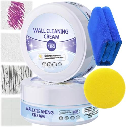 Multi-Purpose Wall Cleaning & Conditioning Cream, All Purpose Cleaning Paste Kit, Hard Surface Cleaning Paste, Pen Ink Stain Remover from Wall, for Walls Ceiling (1)