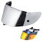 Motorradhelm Visier für Rpha 70/Rpha 11/HJ-26,Motorrad Windschutz Helm Objektiv Visier Vollgesichts,Helmvisier,Motorradhelm Zubehör Ersatz (Chrom Silber)
