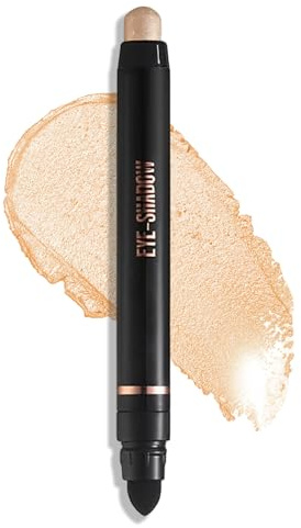 Erinde Gold Lidschatten Stift, Glitzer Creme Eyeshadow Stick, Langanhaltend & Wasserfest Lidschattenstift, Hochpigment Metallic Shimmer Augen Makeup Pen #04