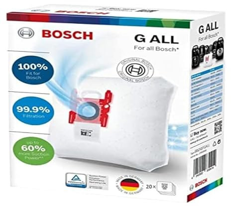 GDE - Bolsas de polvo para aspiradora BBZ41FGALL Type G ALL (17003048) compatible con Bosch