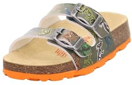 Superfit Jungen Fussbettpantoffel Hausschuhe 1-800111 Sandale, Grün Mehrfarbig 7100, 28 EU