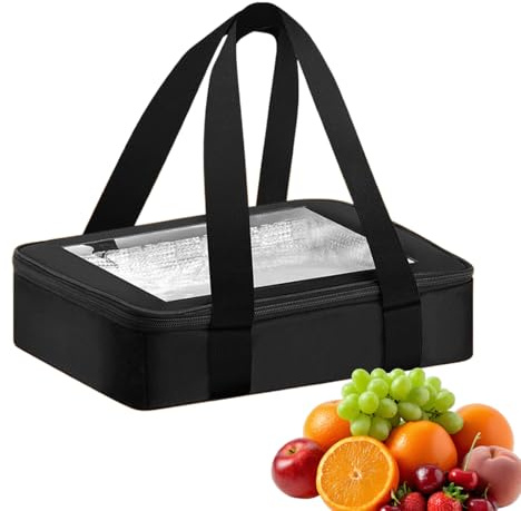 Mppchhn Hot Dish Carrier,Leakproof Thermal Bag Foldable | Casserole Holder Food Carrying Bag | for Home Kitchen Party Gathering Barbecue Picnic Travel Serving Meal Delivery