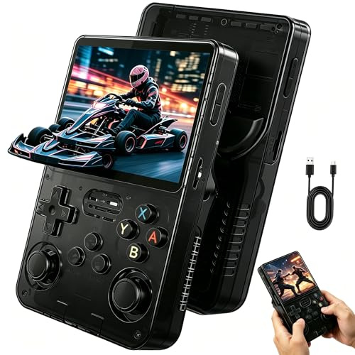 Consola de juegos portátil 2026: consola de juegos portátil retro con más de 22,000 juegos clásicos, pantalla IPS de 3.5 pulgadas, perfecta para el hogar y viajes