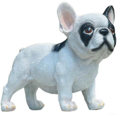 FUBESK Hundefigur aus Kunstharz, Dekoration für Regale, Schreibtische und Tischplatten, stehend oder sitzend, Tierstatue für Wohnzimmer, Schlafzimmer oder Büro(Station)