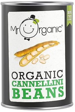 Mr Organic - Cannellini Beans (Pack of 12) - No Added Preservatives - Wholesome Beans for Soups, Salads & More