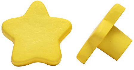 Möbelknopf Schrankknopf fürs Kinderzimmer Modell Gelber Stern Gesamtbreite 35mm