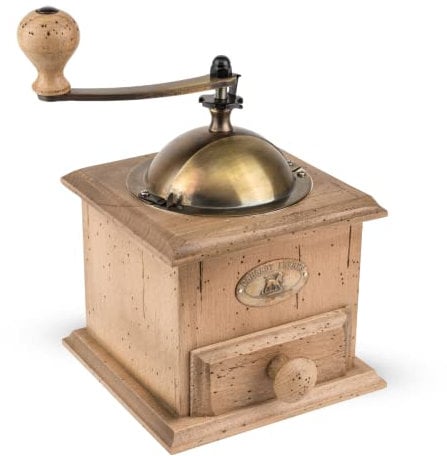 PEUGEOT - Manuelle Kaffeemühle AntiqueEinstellbares Stahlmahlwerk - Höhe: 21 cm - Nostalgische Mühle mit Einfülltrichter - Handpatiniertes Buchenholz
