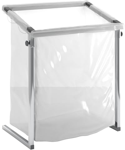 eurokraft pro | Großvolumen Abfallsackhalter | Für Volumen 2500 l, stationär, aus Vierkantrohr