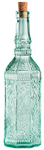 Maison de campagne Fiesole Bouteille 717,2 gram/720 ml – Lot de 6 – de rangement vintage en verre Vert bouteille avec bouchon en liège