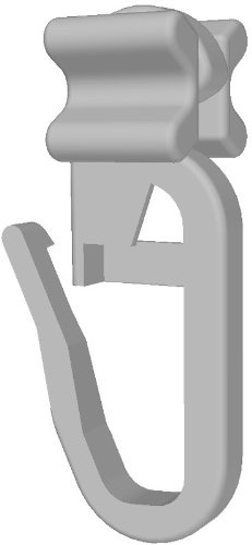Gardineum hochwertige Gardinenleiste, Vorhangschiene für Rollwagen, Gardinenschiene, Flächenvorhangschiene, vorgebohrt, grau (X-Gleiter, weiß)