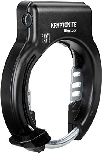 Kryptonite Ring Lock with plug in capability - Non Retractable Sold Secure Silver, One Size, GK002239, Black
