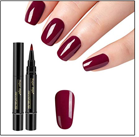 1 Stück 3 in 1 Schritt Nagelgel Lacklack Pen One Step Nagel UV Gel verwenden - Nail One Step Nagellack Stiftform QQ Nagellack Kleber 18 Farbe Nagellack (D)