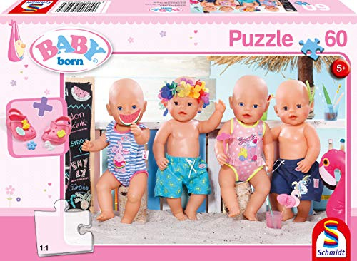 Schmidt Spiele Puzzle 56298 Baby Born, Im Sommer, 60 Teile Kinderpuzzle, bunt