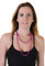 DIGITAL SPOT Collier de perles néon pour femme - Style années 80 - Accessoire de fête (collier de perles en plastique rose vif) - Taille unique
