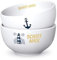 Geschenk Für Dich :-) Müslischale Schiff AHOI Leuchtturm weiß D. 13cm H. 7cm Maritim Porzellan La Vida