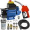 AMUR Dieselpumpe Ölpumpe Biodiesel Heizölpumpe 230V, JETZT MIT EXTRA-Ersparnis! BIODIESEL KRAFTSTOFFPUMPE 230V Elektro FASS-Pumpe mit Schlauch, Diesel-Vorfilter mit austauschbarem Filtereinsatz