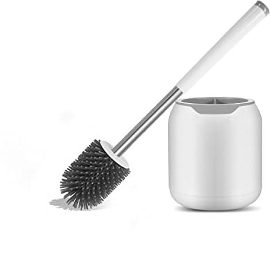 Umi TPR Toilet Brush Rubber Head Holder Cleaning Brush For Toilet Wall Hanging Household Floor Bathroom Cleaning Tool with Tweezers