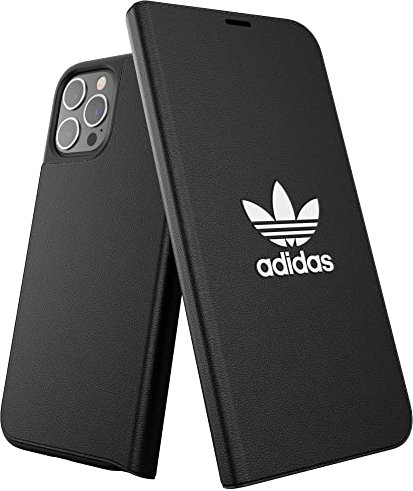 adidas Handyhülle Entwickelt für iPhone 12 Pro Max Hülle, 6.7 Zoll, Booklet Fallgeprüfte Hüllen, stoßfeste erhöhte Kanten, Original Schutzhülle, Schwarz