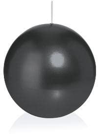 Wiedemann Kerzen Kugelkerzen Schwarz Ø 60 mm, 16 Stück, rußarm, tropffrei, hochwertiger Docht