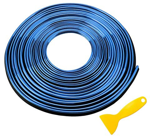 ETOPARS Auto Zierleiste 10 Meter Blau Auto Innenraum Zubehör Dekorative Streifen Line Lückenfüller Chrom Zierleisten Flexibler Streifen