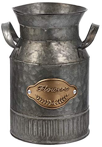 Galvanisé Seau Pot à Lait Décor Lait Boîtes Vintage Maison Décor Ferme Galvanisé Lait Peut Pot Rustique Pot De Fleur