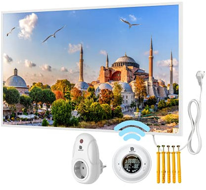 BR Bringer Bild Infrarotheizung mit Rahmen 800 Watt - Bildheizung mit UV Druck - 100x60x1,8cm - Istanbul, Türkei