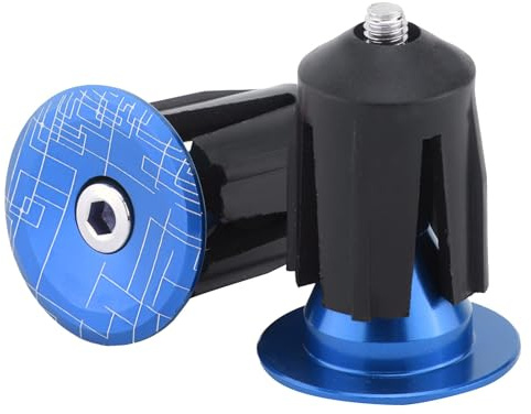 Fahrrad Lenkerstopfen, Aluminium Lenkerendkappen blau für Schutz und Stabilität, Bar End Plugs for Fahrrad Rennrad Citybike Touring und Ersatzteile